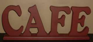 CAFE WORD WOOD SIGN~PLAQUE~BAR~BISTRO~COFFEE ACCENT~JAVA KITCHEN 