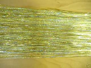 25 Strands   GOLD HOLOGRAPHIC HAIR BLING EXTENSION  
