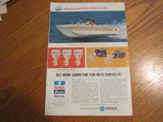 1967 Chrysler Outboard Motor Ad   Outboards / Boats   Vtg Boat Motor 