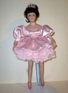 Ballerina, Doll, Stand and Box, 17 Porcelain, Vintage  