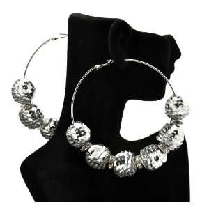  Basketball Wives Paparazzi Balls Earrings Ce728r Silver 