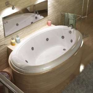  42 x 70 x 23 Oval Whirlpool Jetted Bathtub Color/Trim / Tile 