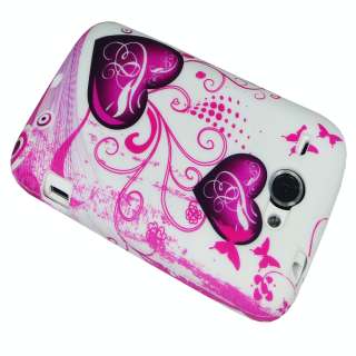 FOR HTC WILDFIRE MOBILE PHONE GEL SILICONE COVER CASE PINK FLOWER 