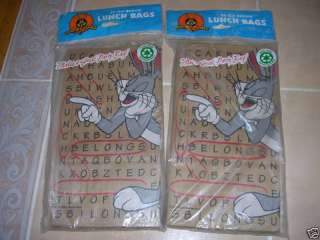 VINTAGE NEW LOONEY TUNES BUGS BUNNY PARTY LUNCH BAGS  
