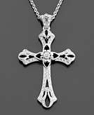   Sterling Silver Diamond Cross Pendant (1/5 ct. t.w.) customer 