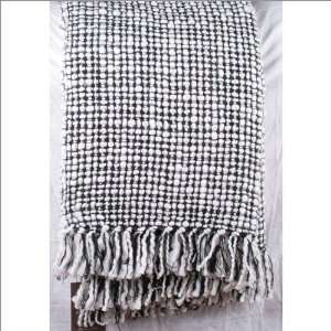   Rizzy Home TH 85 Black and White Striped Throw Blanket