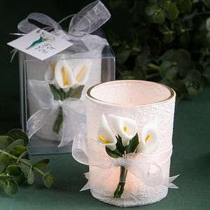 Stunning Calla Lily Design Candle Wedding Favors  