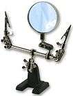 HELPING HAND THIRD HAND TOOL WITH MAGNIFIER GLASS CLAMP   SOLDER 