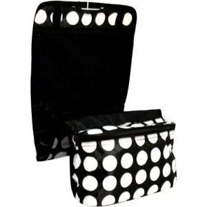  Black & White Polka Dot Hanging Cosmetic Jewelry Bag 