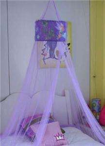 Tinkerbell Fairy Purple Mosquito Net Bed Canopy NEW  