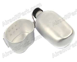 Airsoft US Military Al Canteen with Cover and Cup   Tan  