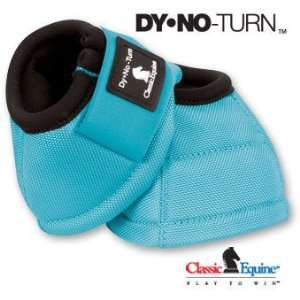  Turn DL Bell Boots LARGE TURQUOISE Horse Dy No Boot
