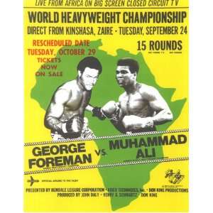  Boxing George Forman vs Muhammad ALI Poster ZAIRE 1974 