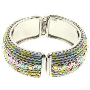  Bracelets   Multicolor Glass Round   62mm Diameter, 33mm 