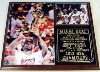   NBA Champions LeBron James MVP Photo Plaque D Wade World Champs  