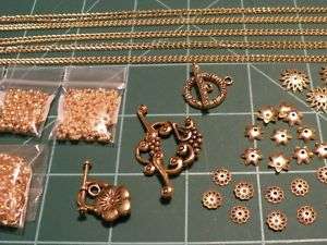 Assorted Gold Plated Findings Jewelry Making Supplies  