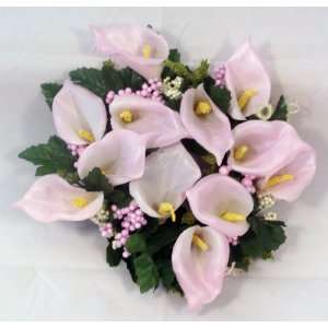  Pink Calla Lily Candle Ring Centerpiece