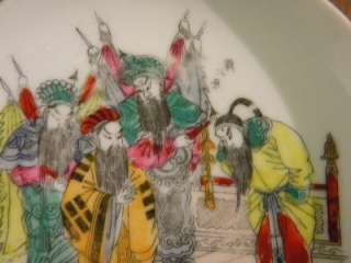 ANTIQUE Chinese / JAPANESE Famille Rose Plate/Dish Chinese Opera Scene 