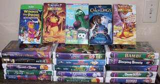 Kids Movie Lot FOX AND THE HOUND 20 VHS Tapes DISNEY 765362041039 