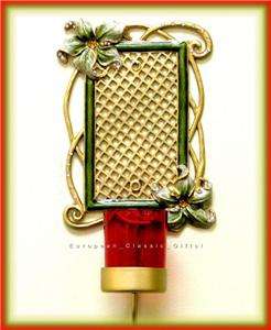 ENAMELED Cloisine GOLD WALL Hanging Floral Candle SCONCE,votive tea 