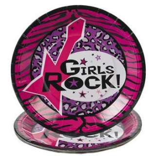   table decorations party 40 piece rock diva theme party table ware set