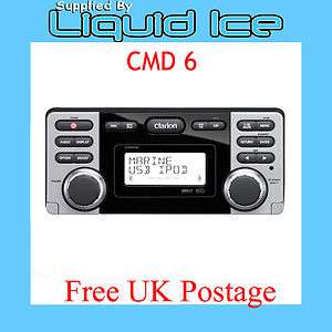 CLARION CMD6 MARINE WATER TIGHT CD USB IPOD IPHONE RECEIVER HEAD UNIT 
