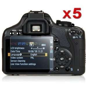  FOR CANON EOS 500D REBEL T1I SCREEN PROTECTOR LCD FILM, 5 