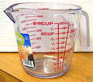 CLEAR PLASTIC 2.5 CUP MEASURING CUP   NEW   SET OF 3  