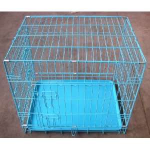   24 Pet Folding Dog Cat Crate Cage Kennel w/ABS Tray LC