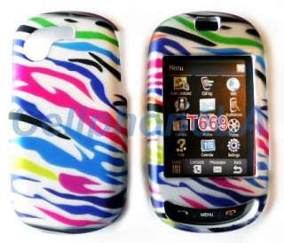 samsung gravity touch t669 colored zebra hard case cover
