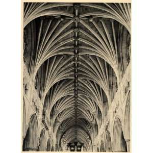  1943 England Exeter Cathedral St Peter Vaulted Ceiling 