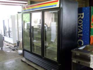   True GDM 72 Three Glass Door Reach in Merchandiser Refrigerator Cooler