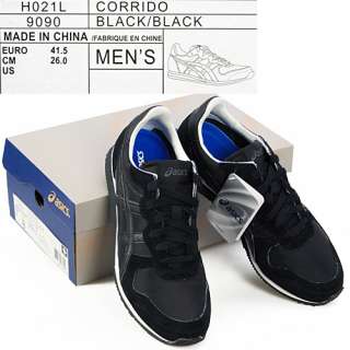 ASICS CORRIDO MENS Size 8.5 Black Running Shoes  