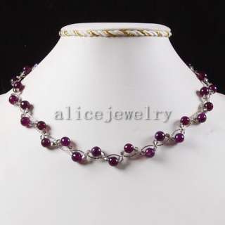 Purple Agate Necklace 19 GN128  