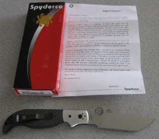 NEW Spyderco C147CFP Navaja Carbon Fiber Carraca Knife  
