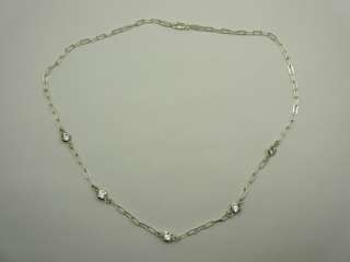 Vintage CZ By Yard Necklace Chain Sterling Silver 925  