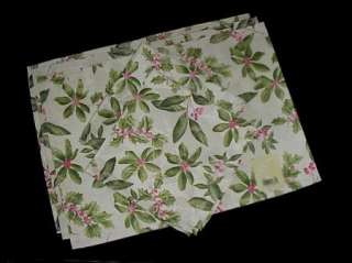 Lenox ~ Mistletoe and Holly ~ Damask Placemats and Napkins  