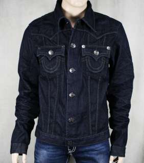 True Religion Jeans Denim Jacket JIMMY QT Inglorious GREY BLACK combo 