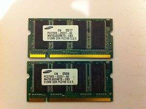   510M 600M 700M 710M 1GB 2X 512MB DDR PC2700 Laptop RAM Memory  