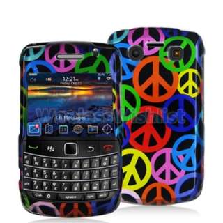 Cubierta de resorte duro colorida del signo de la paz para BlackBerry 