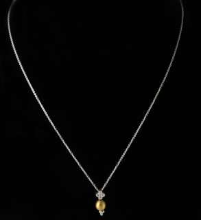 Charles Krypell 18k Gold Diamond Pendant Necklace  