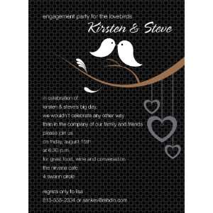 Love Birds Black Couples Shower Invitation