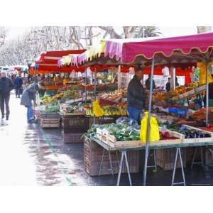  Market Stalls with Produce, Sanary, Var, Cote dAzur 