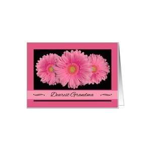  Mothers Day for Grandma, Pink Gerbera Daisies Card 