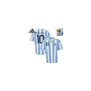  Adult Argentina Home Messi #10 soccer jersey (Adult size 