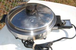   Core Electric Skillet w/ Vapo Lid Salad Master Electric Fry Pan  