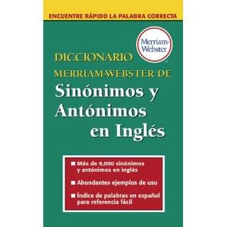Diccionario Merriam Webster De Sinonimos Y Antonimos En Ingles 