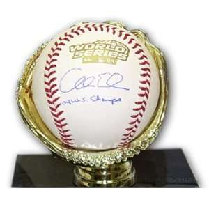 Alan Embree Autographed Ball   World Series Champs 2004   Autographed 