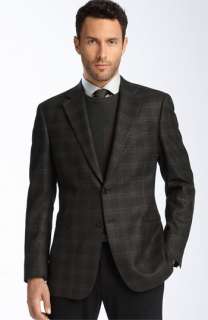 Armani Collezioni Grey Plaid Wool Sportcoat  