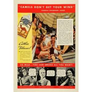   Ad Camel Cigarettes Olympic Swimmers Buster Crabbe   Original Print Ad